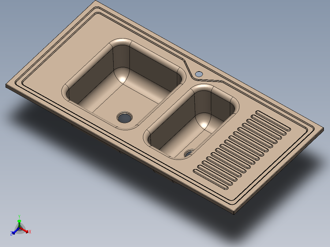 水槽、不锈钢水槽(54)主视图
