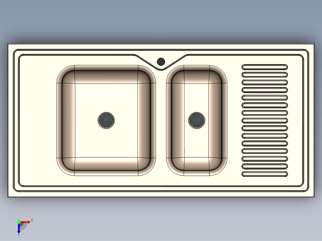 水槽、不锈钢水槽(54)俯视图