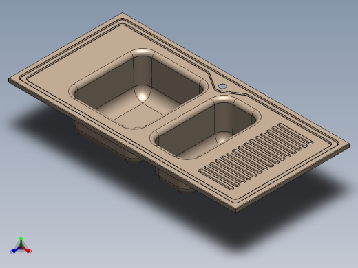 水槽、不锈钢水槽(54)正等轴测缩略图