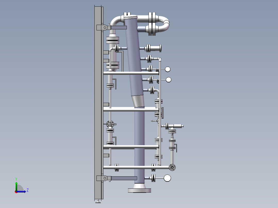 清管球接收器sw18可编辑左视图