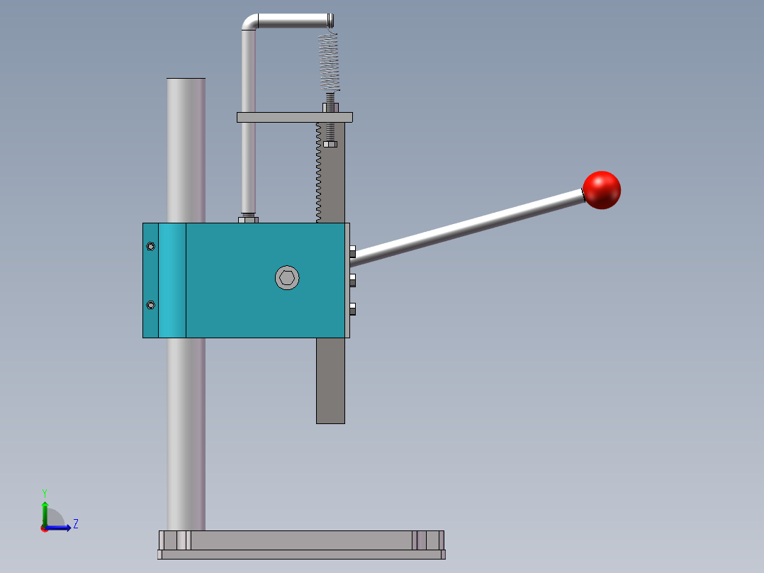 手板压力sw20可编辑左视图