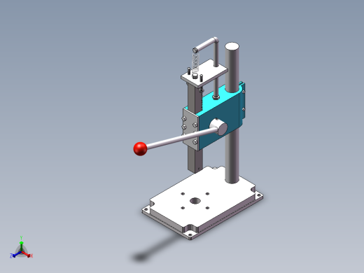 手板压力sw20可编辑正等轴测缩略图