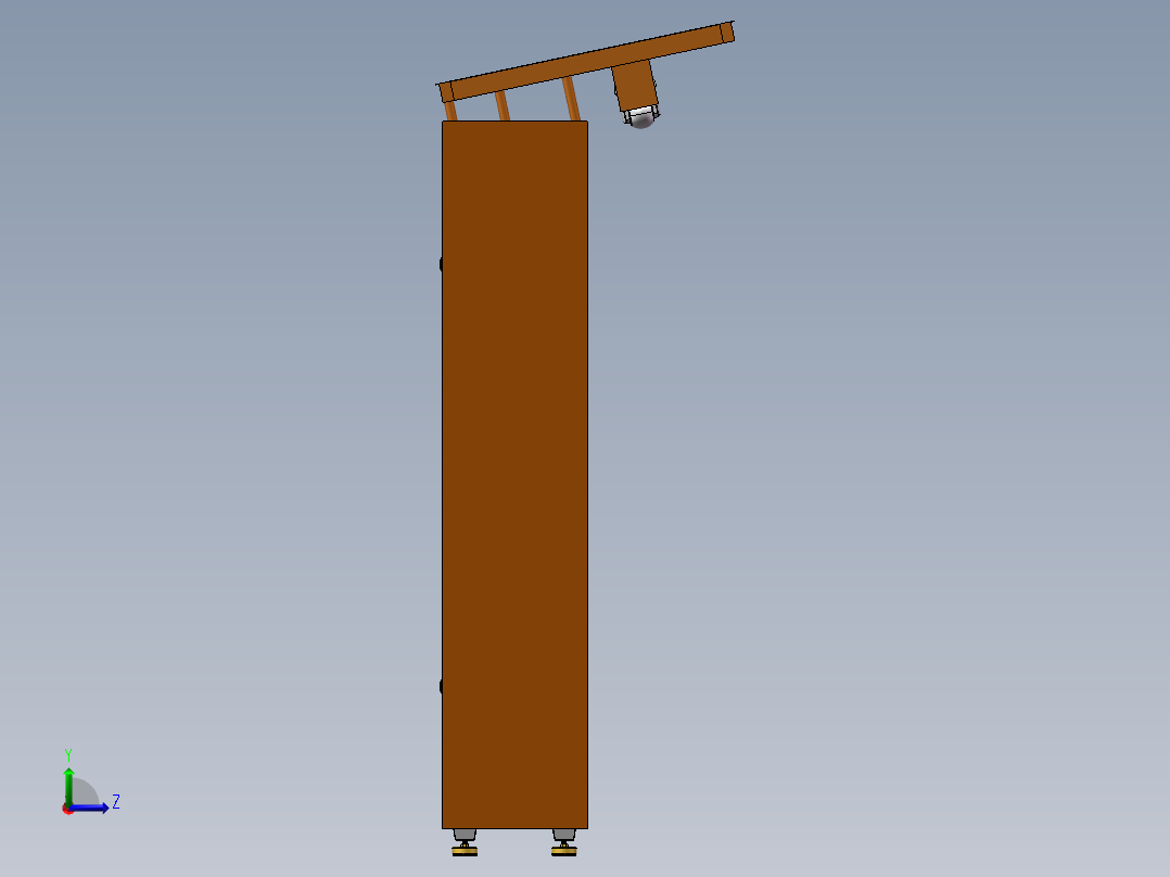 快递储存柜3D模型左视图