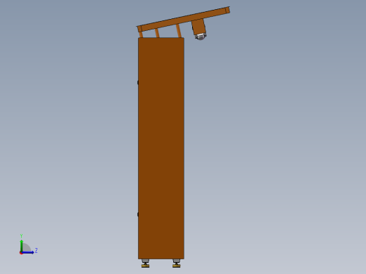 快递储存柜3D模型左视缩略图