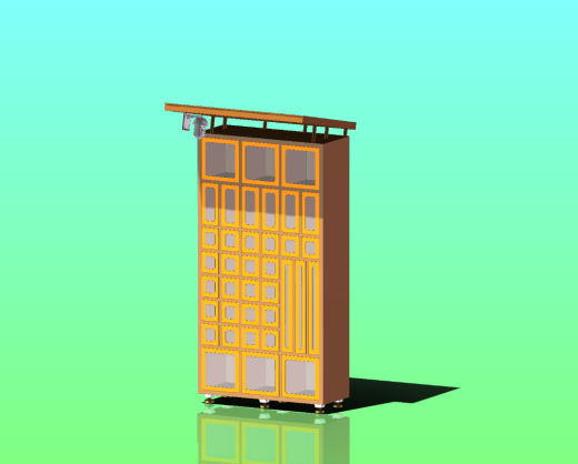 快递储存柜3D模型缩略图