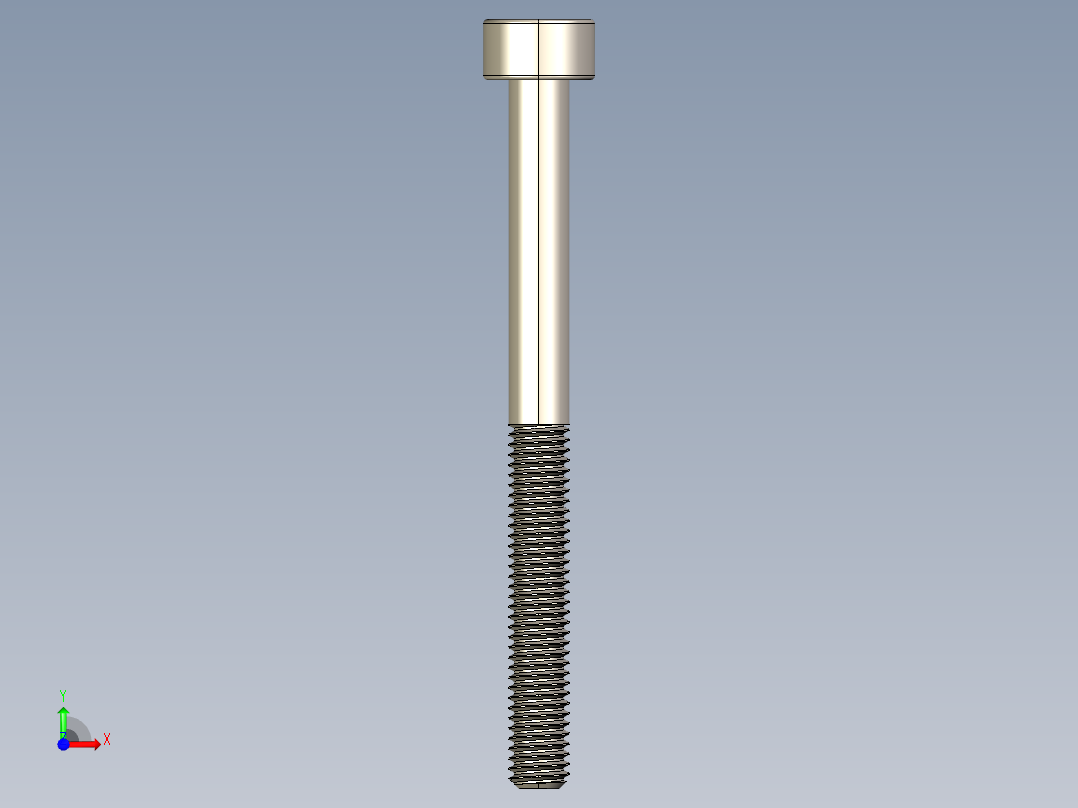Screw_DIN_912_M3x35_A2.STEP公制内六角螺钉前视图
