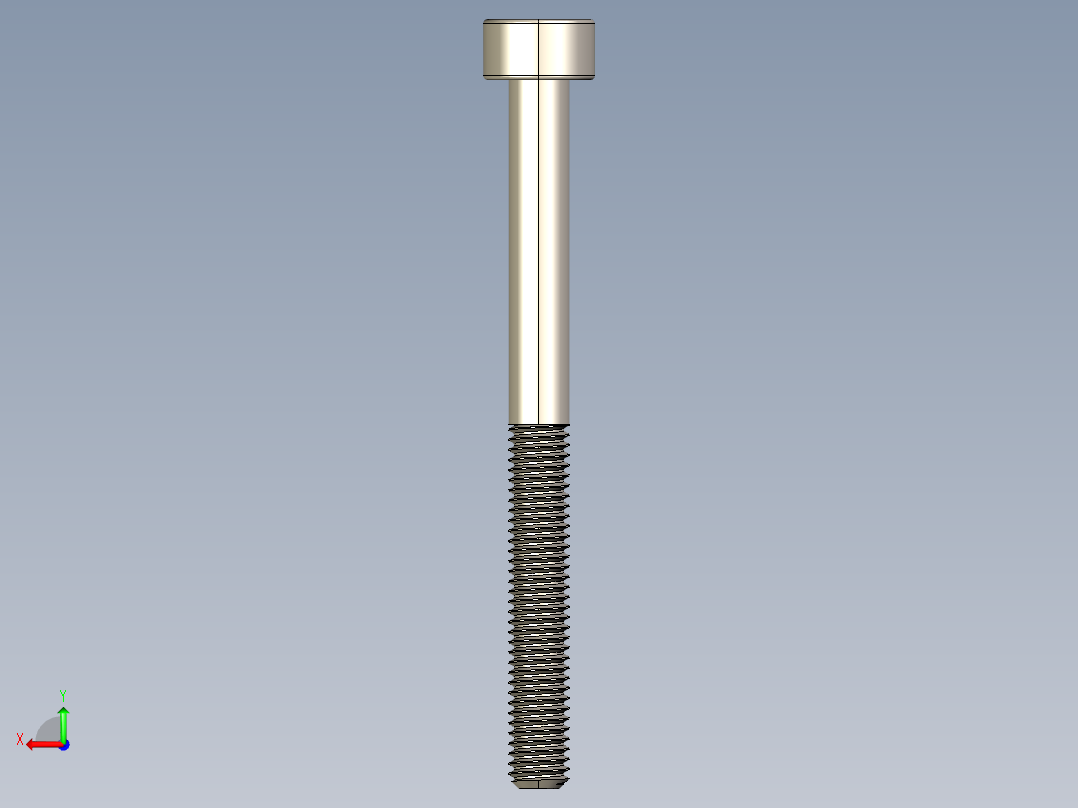 Screw_DIN_912_M3x35_A2.STEP公制内六角螺钉后视图