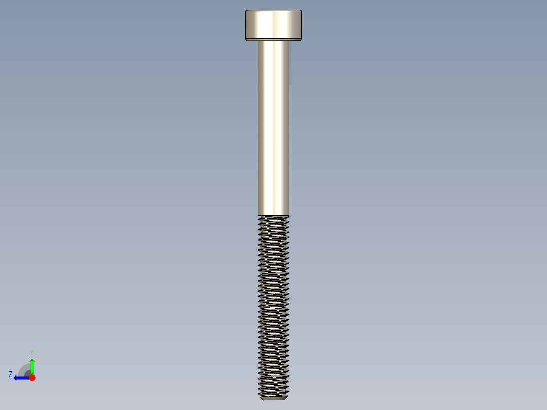 Screw_DIN_912_M3x35_A2.STEP公制内六角螺钉右视图
