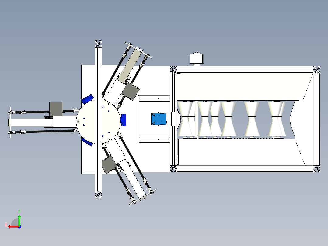 一种基于机器视觉的小型水果分拣机后视图