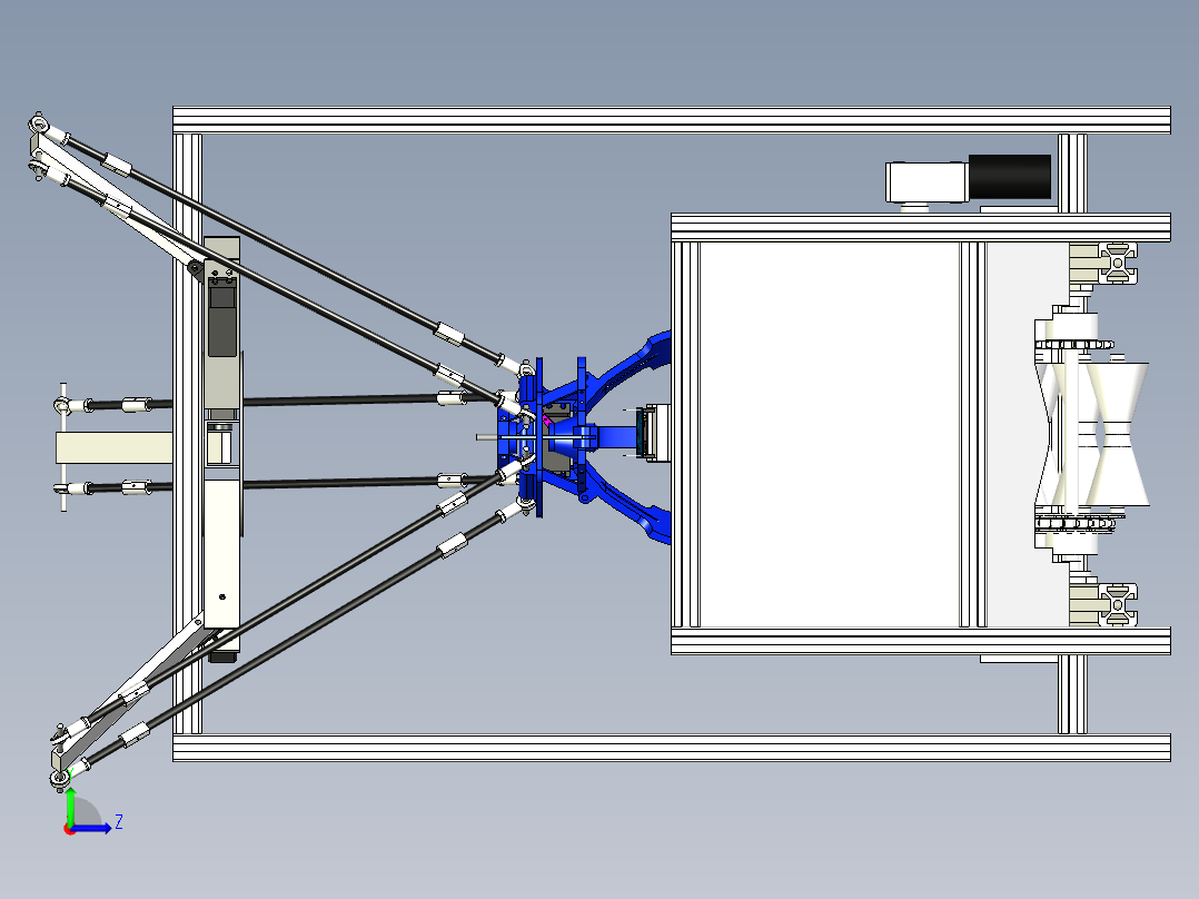 一种基于机器视觉的小型水果分拣机左视图