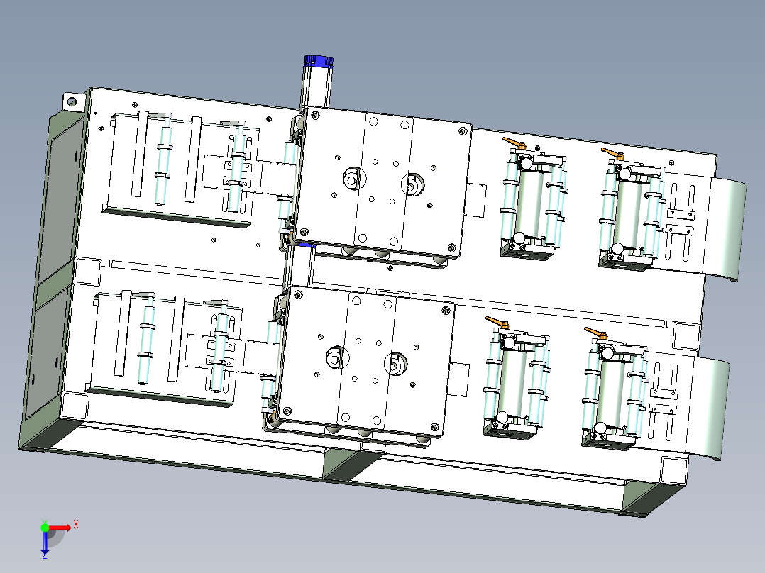 胶片双排冲切设备俯视图