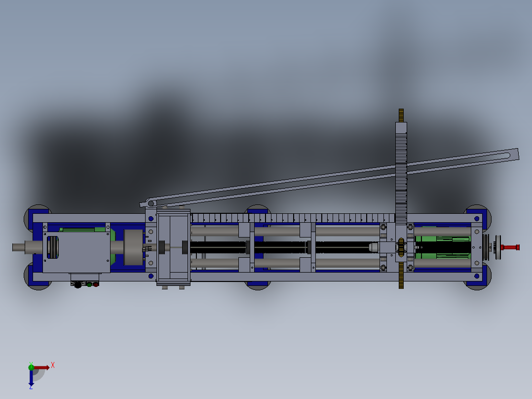 数控机床、25_自动军械车床俯视图