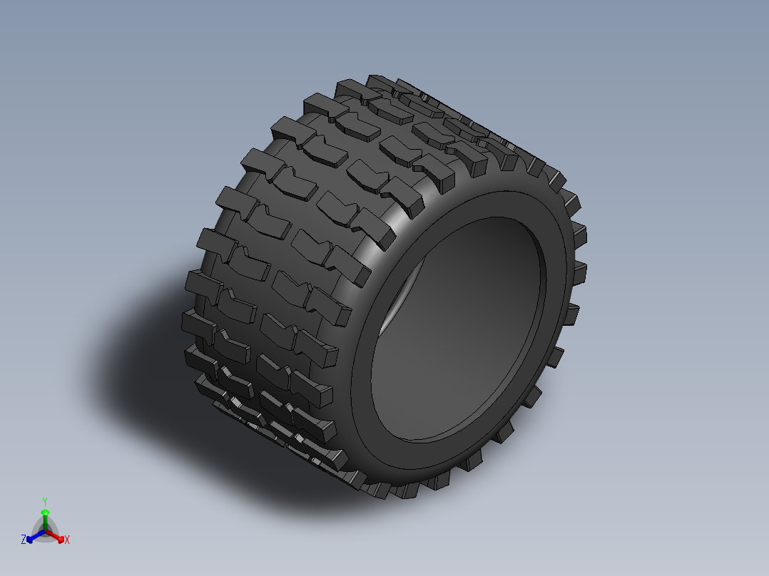 A0003690-越野轮胎正等轴测图