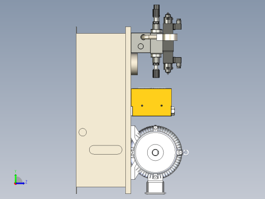 液压站系统左视缩略图