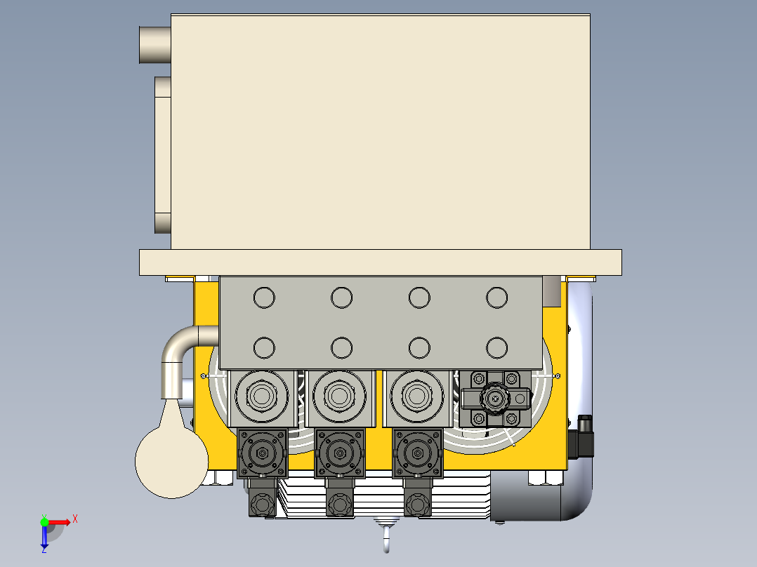 液压站系统俯视图