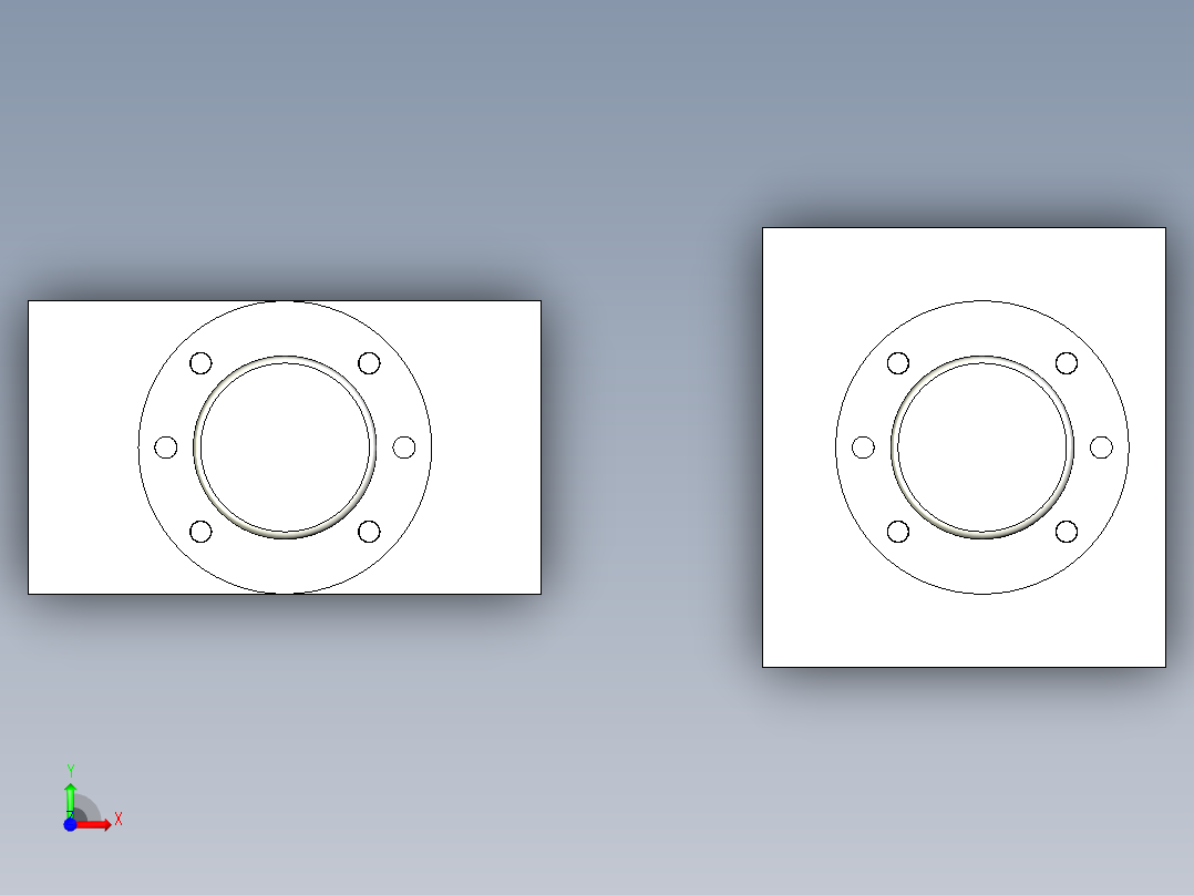 非金属材料的冲载模前视图