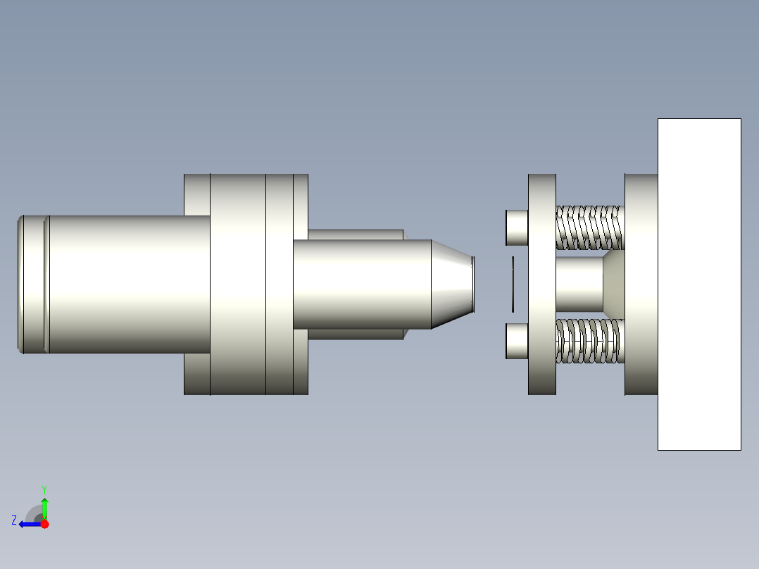 非金属材料的冲载模右视图