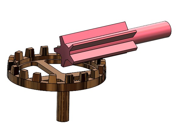 小齿轮和冠轮组件