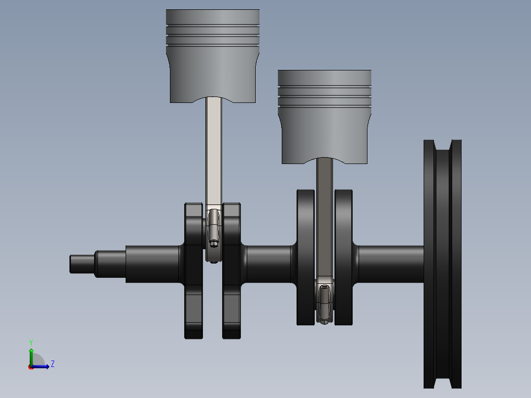 空气压缩机左视图