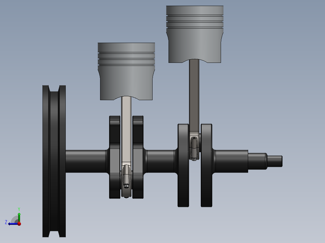 空气压缩机右视图