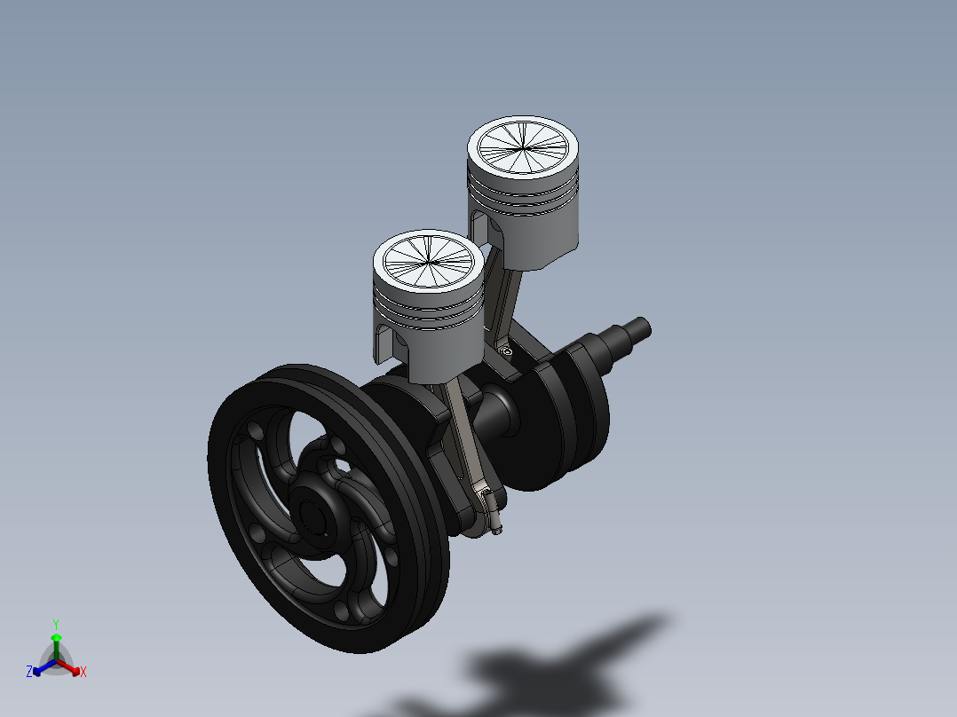 空气压缩机正等轴测图