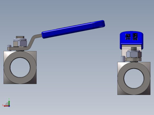 2款BVA1型-单球阀模型后视缩略图