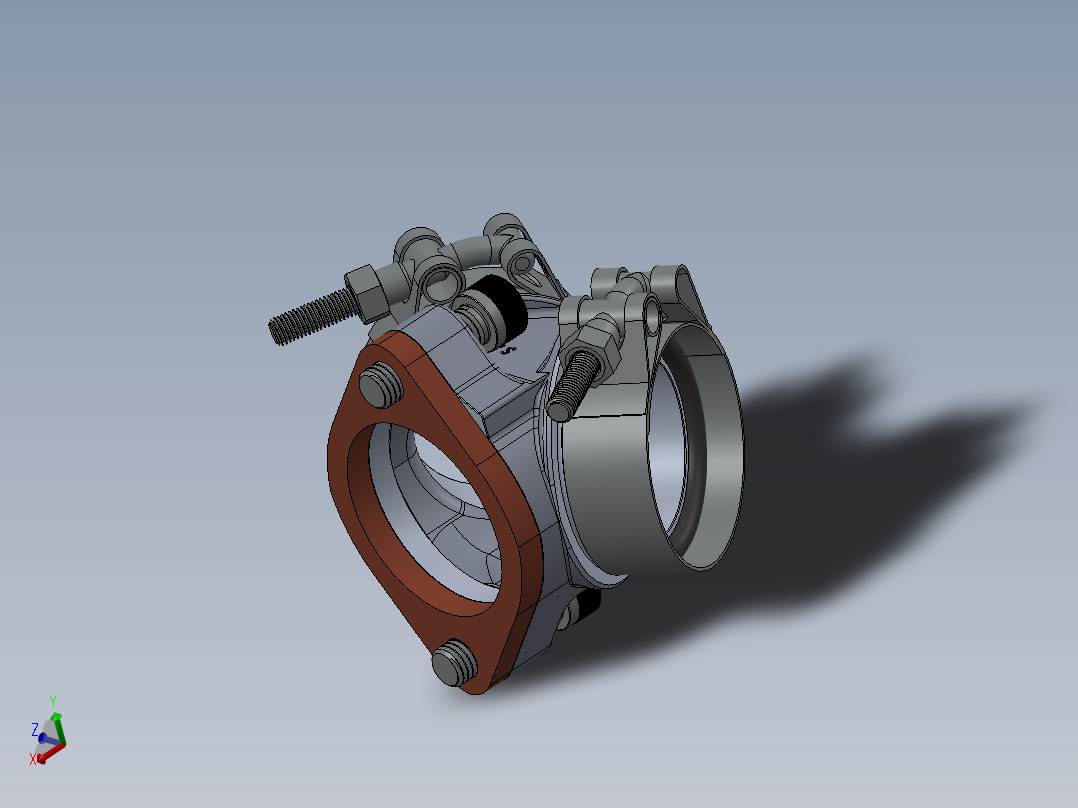 歧管组件 3D模型SolidWorks三维设计图
