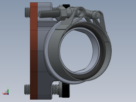 歧管组件 3D模型SolidWorks三维设计图后视缩略图