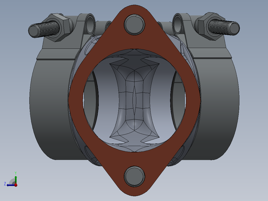 歧管组件 3D模型SolidWorks三维设计图右视图