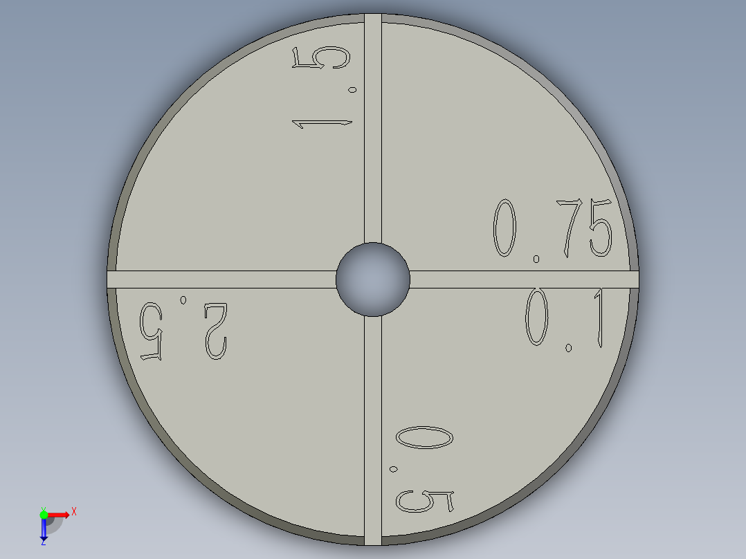 端子送料机构档位旋钮俯视图