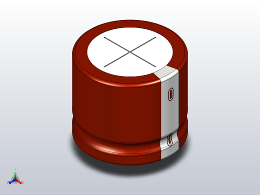 35 x30棕白色底片电解电容器正等轴测缩略图