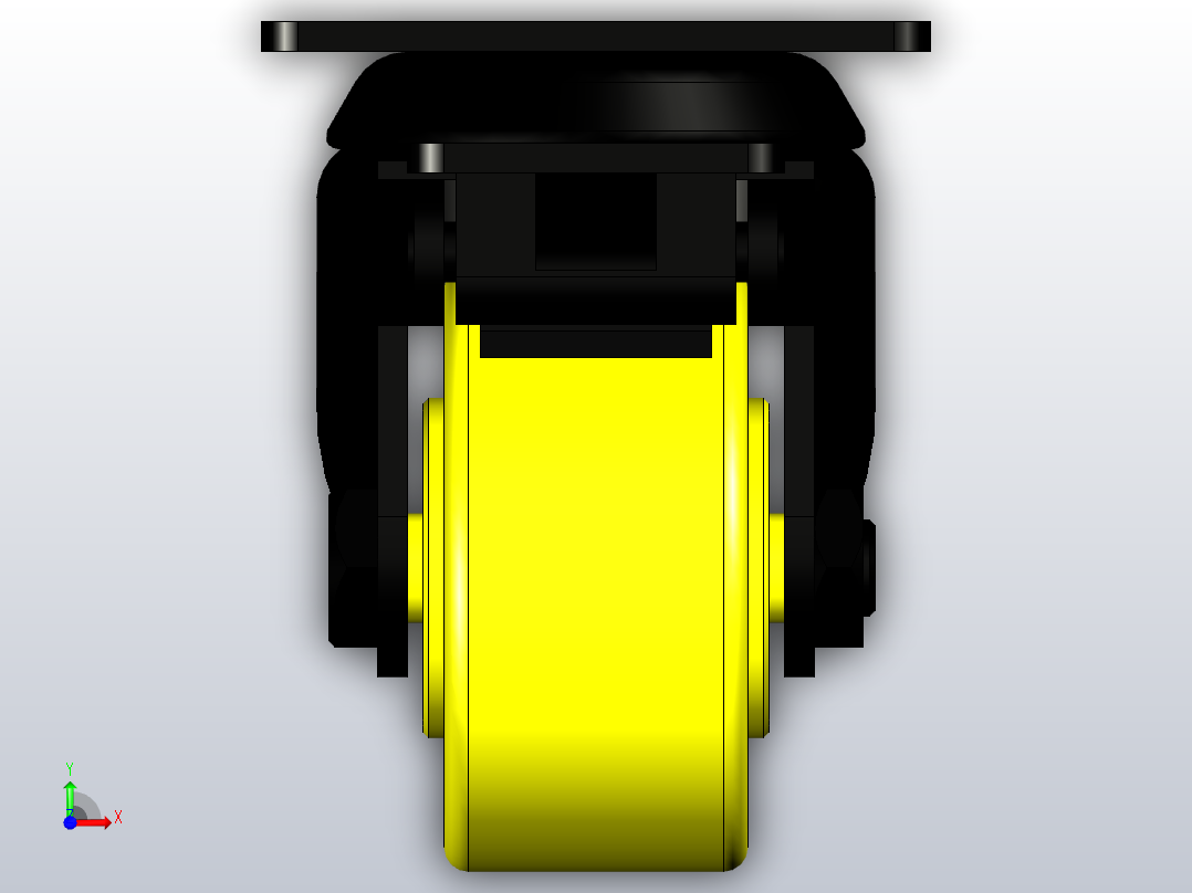 脚轮CKK02-D50-PA前视图