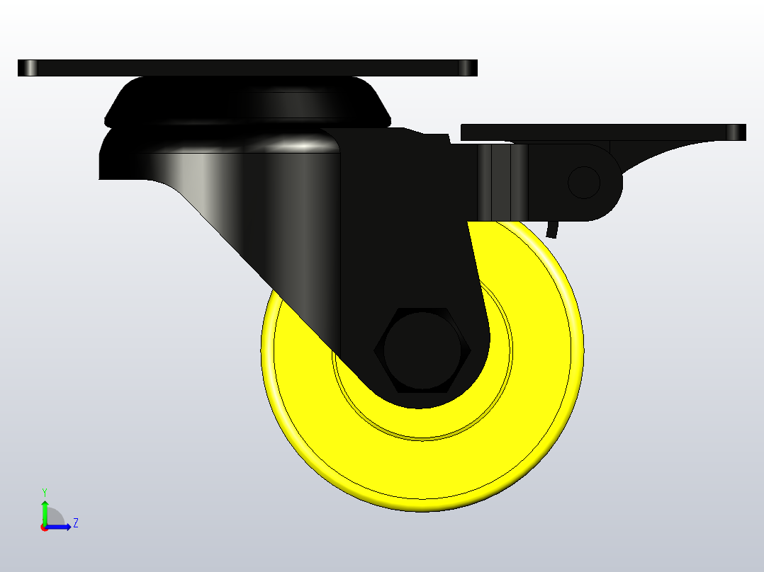 脚轮CKK02-D50-PA左视图