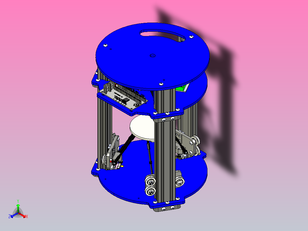 1_3D数控打印机床1(经典)正等轴测图