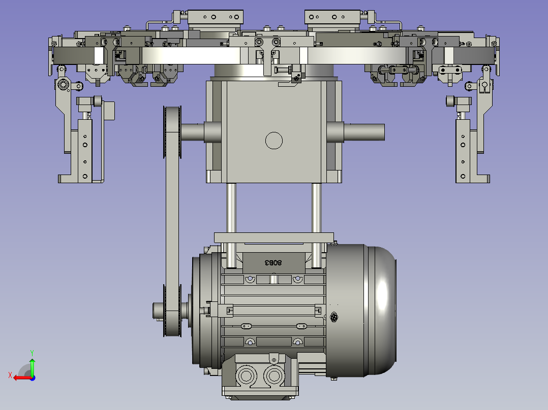 八工位分度盘旋转工作模型图1后视图
