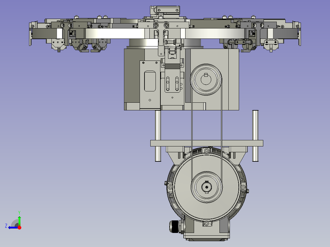 八工位分度盘旋转工作模型图1右视图