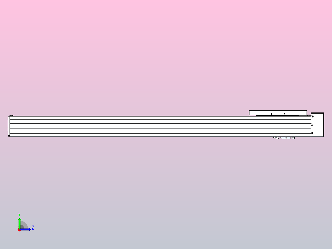 滚珠丝杠直线轴带导轨全封闭TPA-HCR-120D-1610C-L700-MR-Y-P40-N3左视图