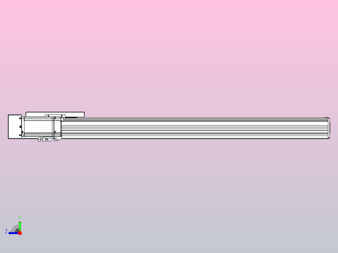 滚珠丝杠直线轴带导轨全封闭TPA-HCR-120D-1610C-L700-MR-Y-P40-N3右视图