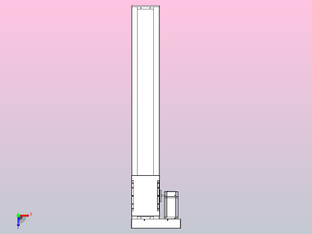滚珠丝杠直线轴带导轨全封闭TPA-HCR-120D-1610C-L700-MR-Y-P40-N3俯视图