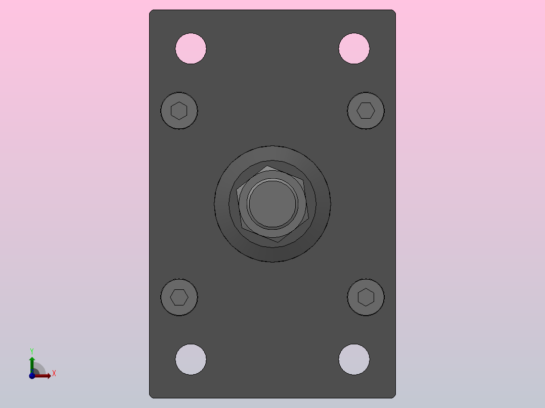 SED双轴复动型气缸SED 80×125-S前视图