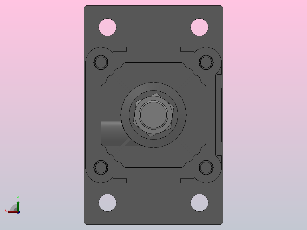SED双轴复动型气缸SED 80×125-S后视图