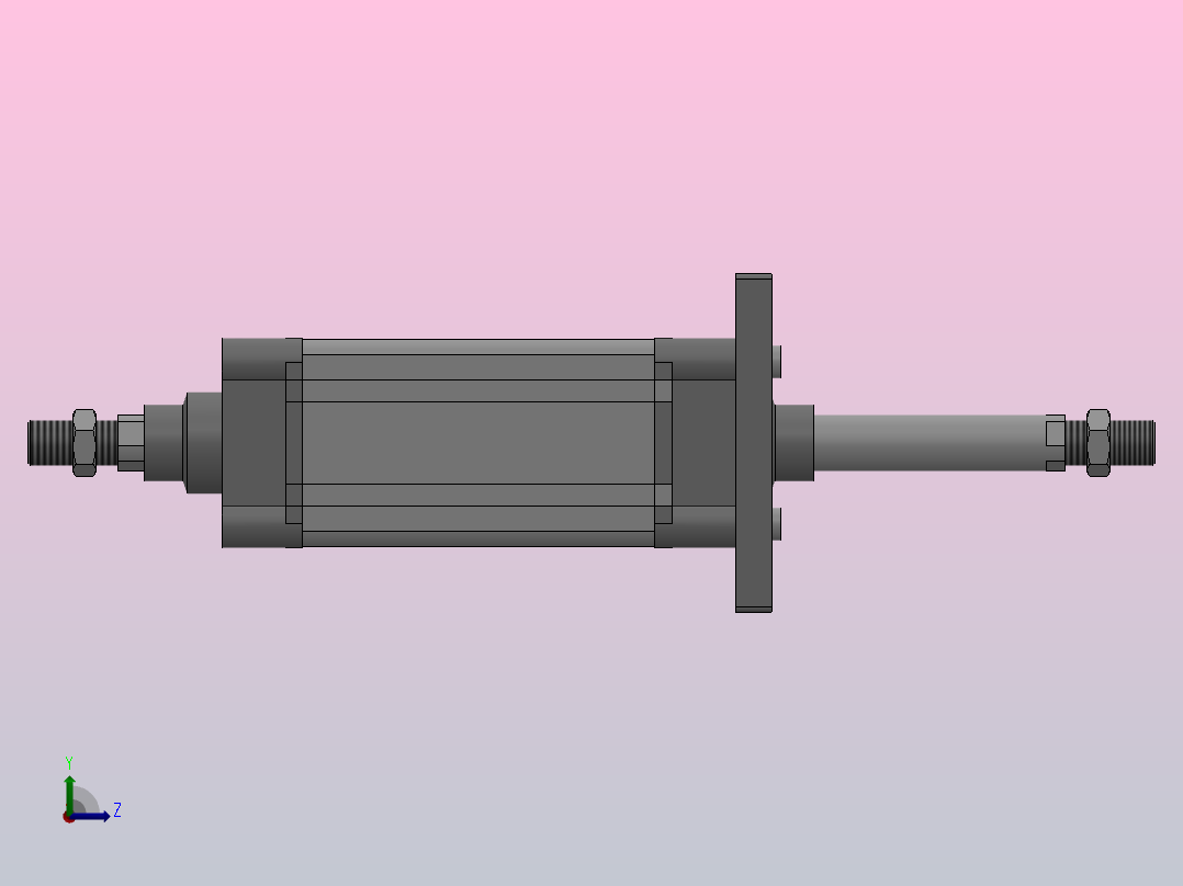 SED双轴复动型气缸SED 80×125-S左视图