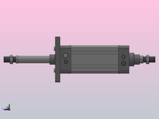 SED双轴复动型气缸SED 80×125-S右视缩略图