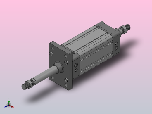 SED双轴复动型气缸SED 80×125-S正等轴测缩略图