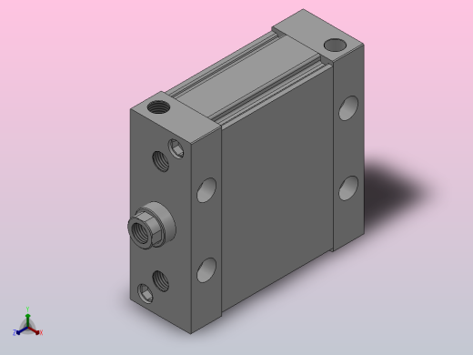 MU椭圆型活塞气缸系列[MDUB40-30D-A76H]正等轴测缩略图