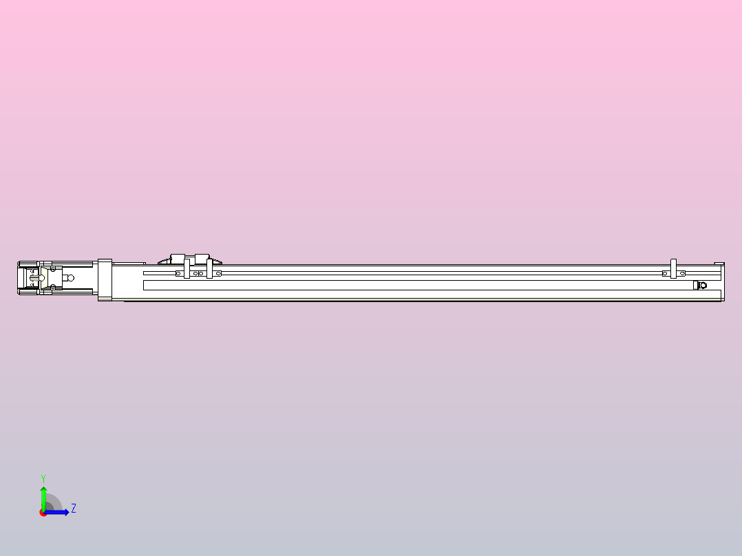 无尘螺杆滑台KCH5M-550-BC-100W-C4左视图