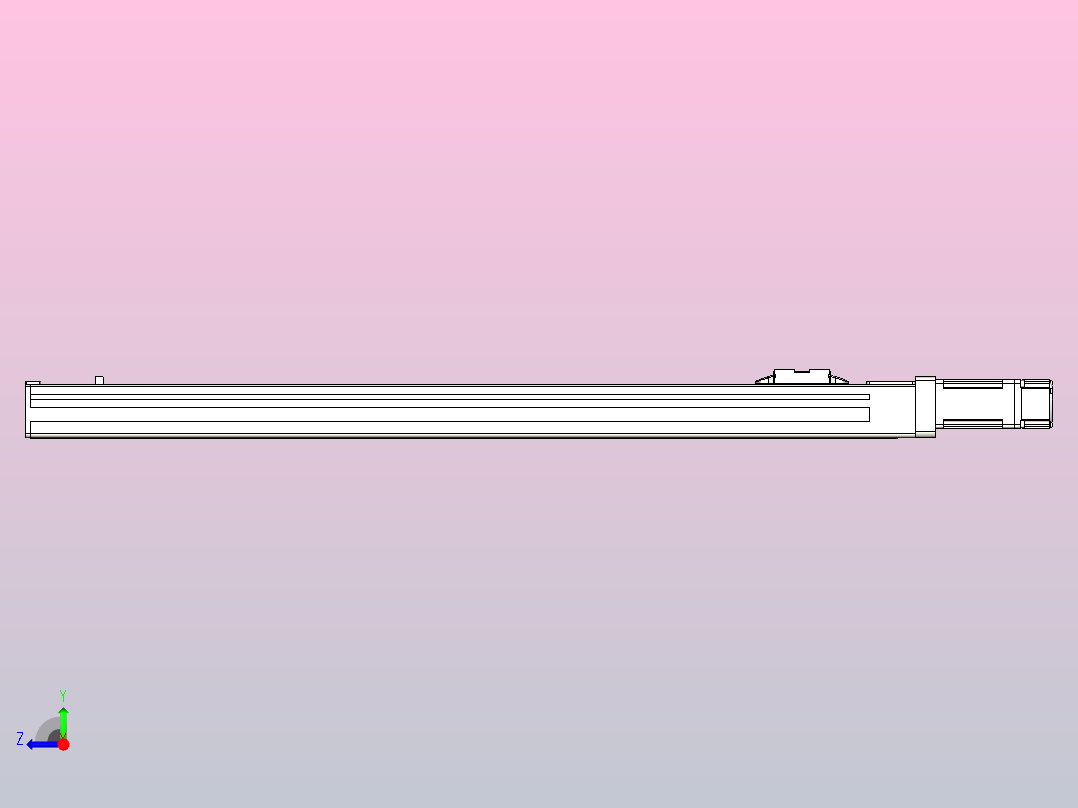 无尘螺杆滑台KCH5M-550-BC-100W-C4右视图