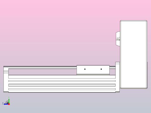 皮带直线轴半封闭可选导轨TPA-HNB-85D-90-L100-LU-C-P20-N3右视缩略图