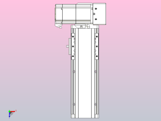 皮带直线轴半封闭可选导轨TPA-HNB-85D-90-L100-LU-C-P20-N3俯视缩略图
