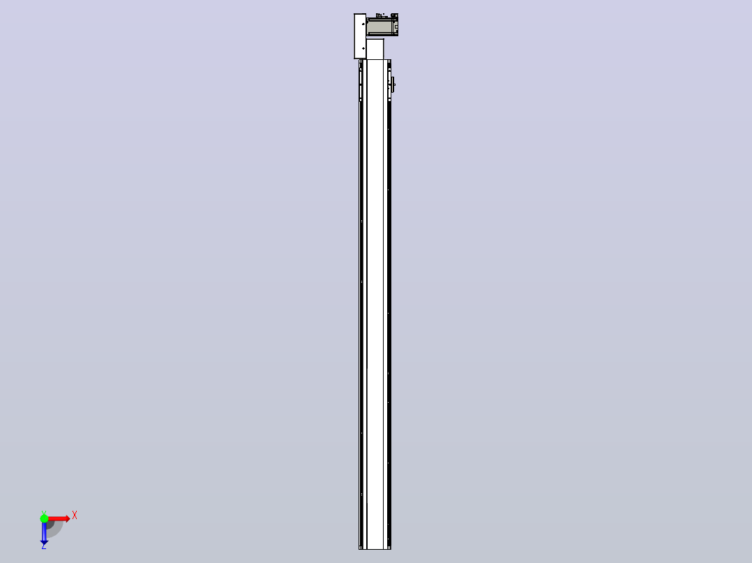 皮带直线轴半封闭可选导轨TPA-HNB-105D-90-L1400-MR-C-P20-N3俯视图
